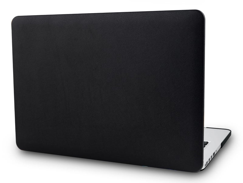 KECC Compatible with MacBook Pro 13 inch Case 2020-2025, 2016-2019 Release M2 M1 A2338 A2289 A2251 A2159 A1989 A1706 A1708 Italian Leather Hard Shell Case, Black Leather - Image 3